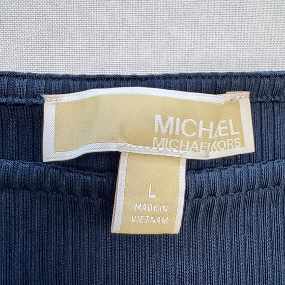 Michael Kors Midi Navy Dress Size L - Picture 3 of 7